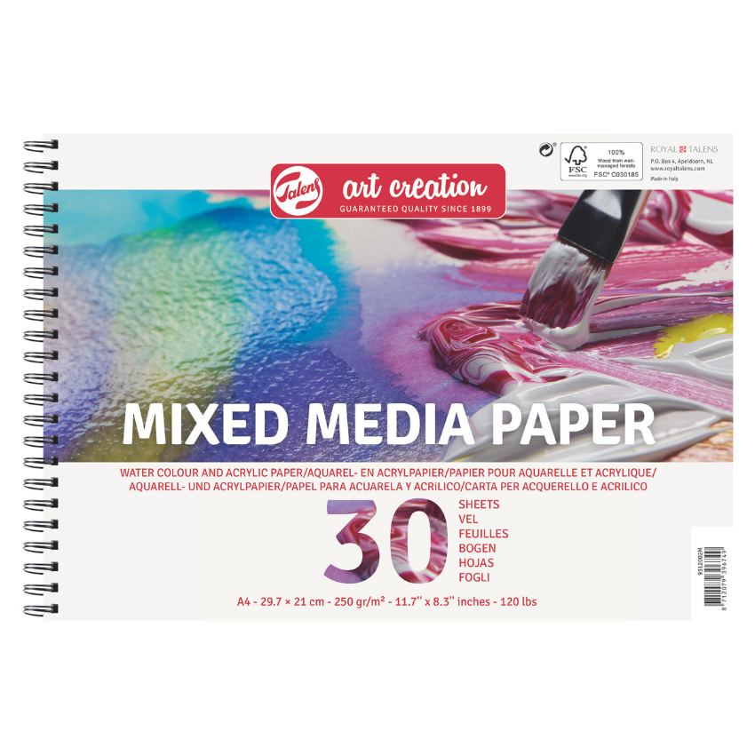Blok - hartija za miks media - Talens Art Creation Mixed Media | Блок - хартија за скицирање | A4 - 29.7 x 21 cm
