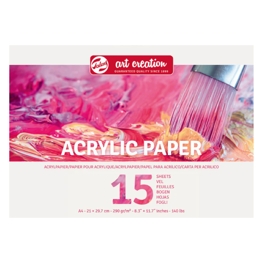Blok - hartija za akril - Talens Art Creation Acrylic Paper | Блок - хартија за акрил | A4 - 29.7 x 21 cm