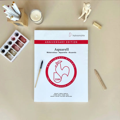 БЛОК / ХАРТИЈА ЗА АКВАРЕЛ И ВОДЕНИ ТЕХНИКИ - HAHNEMÜHLE "ANNIVERSARY EDITION" WATERCOLOR