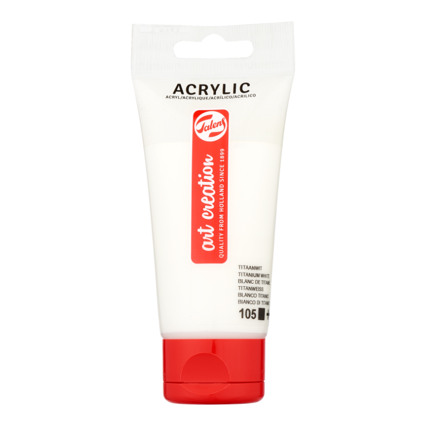 Akrilni boi na parche - Bela boja - Tubi 75 ml - 200 ml / Tegla 750 ml | 105 - 200 ml