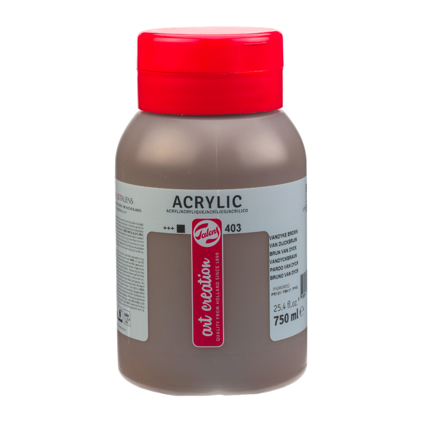 Akrilni boi za slikanje na parce - Kafena boja | Акрилни бои за сликање на парче - Кафена боја | 750ml - 403