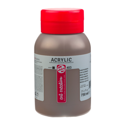 Akrilni boi za slikanje na parce - Kafena boja | Акрилни бои за сликање на парче - Кафена боја | 750ml - 403