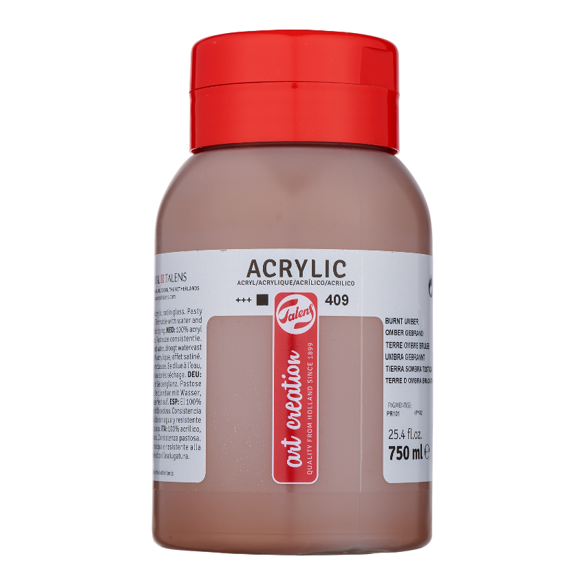 Akrilni boi za slikanje na parce - Kafena boja | Акрилни бои за сликање на парче - Кафена боја | 750ml - 409