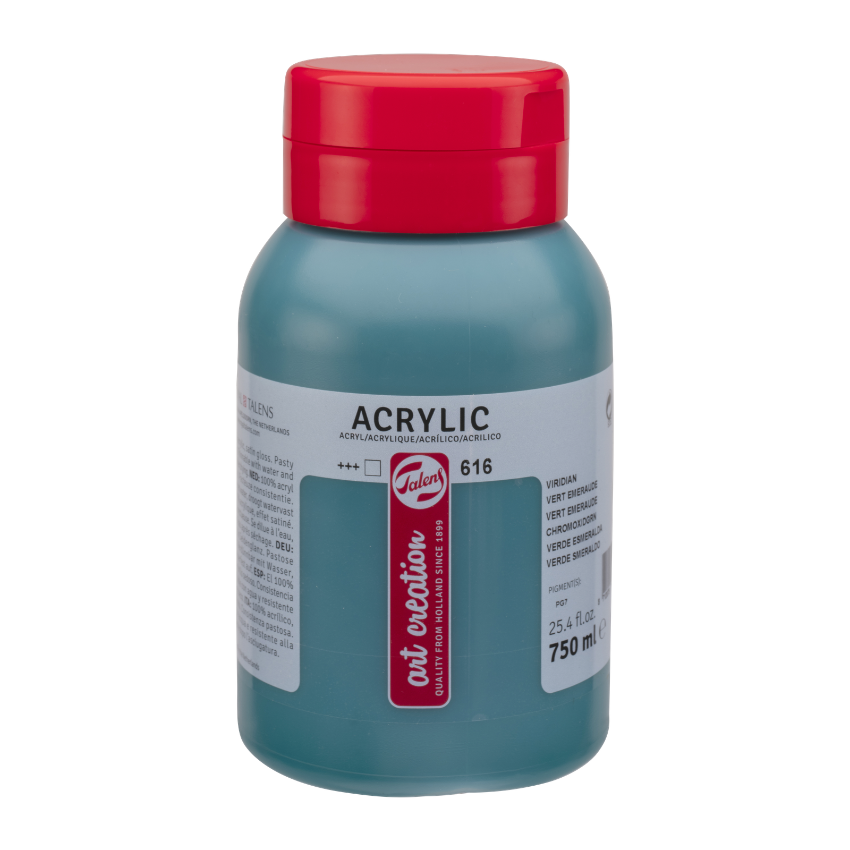 Akrilni boi za slikanje na parce - Zelena boja | Акрилни бои за сликање на парче - Зелена боја | 750 ml - 1 - 616