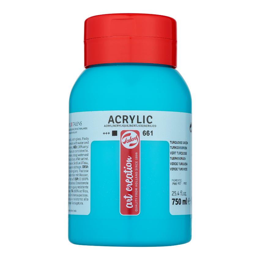 Akrilni boi za slikanje na parce - Zelena boja | Акрилни бои за сликање на парче - Зелена боја | 750 ml - 1 - 661