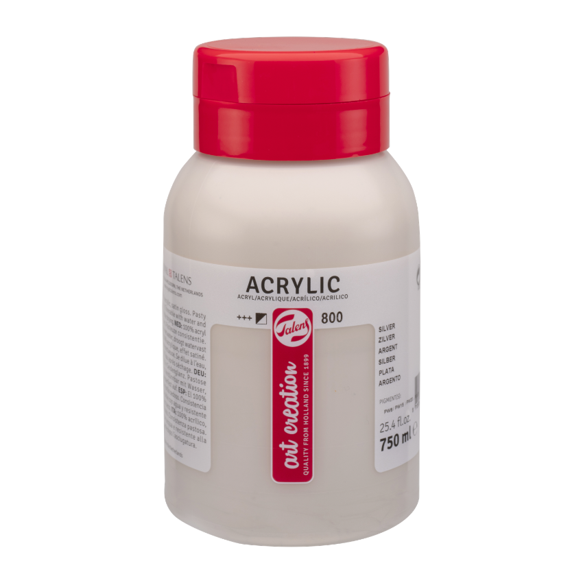 Akrilni boi na parce - Srebrena boja | Акрилни бои на парче - Сребрена боја | 800 - 750 ml