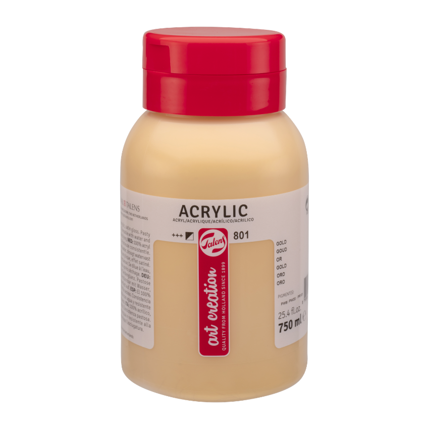Akrilni boi na parce - Zlatna boja | Акрилни бои на парче - Златна боја | 801 - 750 ml