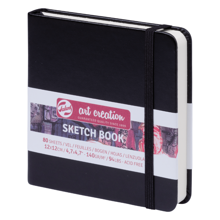 Notes za skiciranje - Skicnik - Black | Нотес за скицирање - Скицник | 12x12 cm