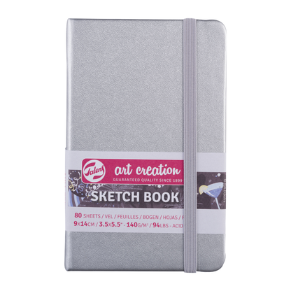 Skicnik - Tefter - Notes za skiciranje - Shiny Silver | Скицник  Тефтер - Нотес за скицирање | 9x14 cm 