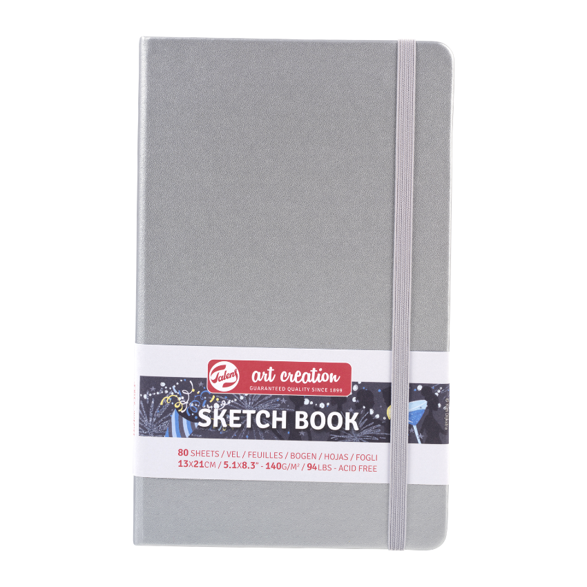 Skicnik - Tefter - Notes za skiciranje - Shiny Silver | Скицник  Тефтер - Нотес за скицирање | 13x21 cm 