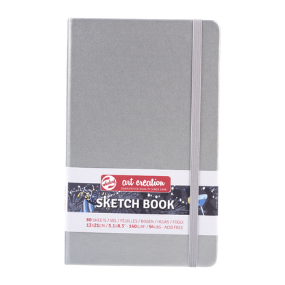 Skicnik - Tefter - Notes za skiciranje - Shiny Silver | Скицник  Тефтер - Нотес за скицирање | 13x21 cm 