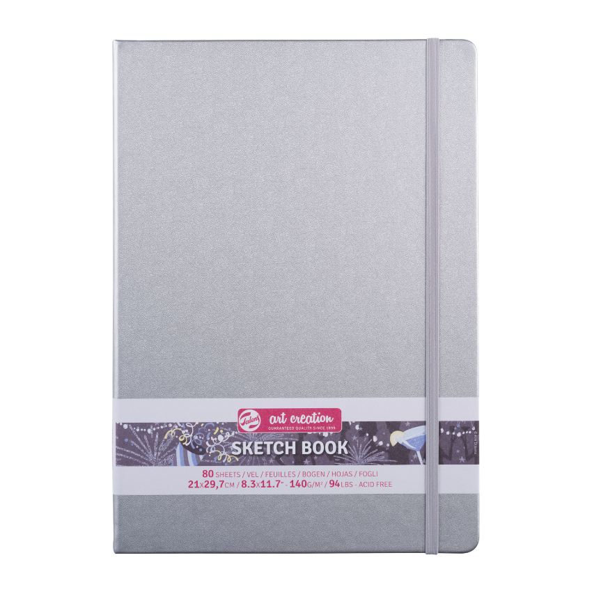 Skicnik - Tefter - Notes za skiciranje - Shiny Silver | Скицник  Тефтер - Нотес за скицирање | 21x29,7 cm 