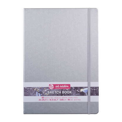 Skicnik - Tefter - Notes za skiciranje - Shiny Silver | Скицник  Тефтер - Нотес за скицирање | 21x29,7 cm 