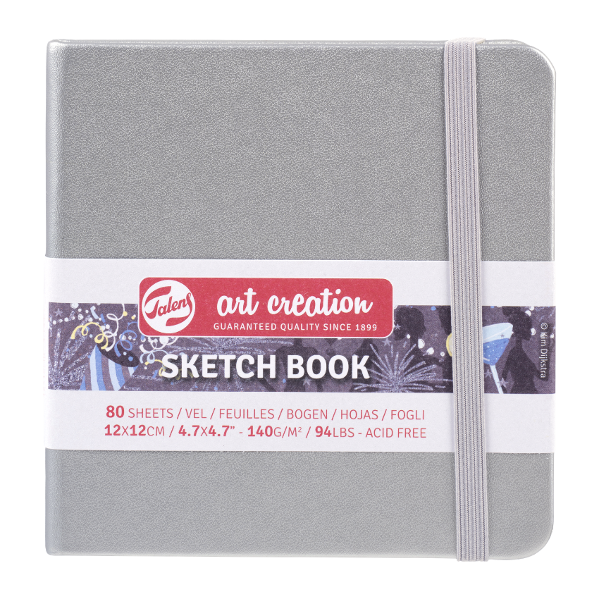 Skicnik - Tefter - Notes za skiciranje - Shiny Silver | Скицник  Тефтер - Нотес за скицирање | 12x12 cm 
