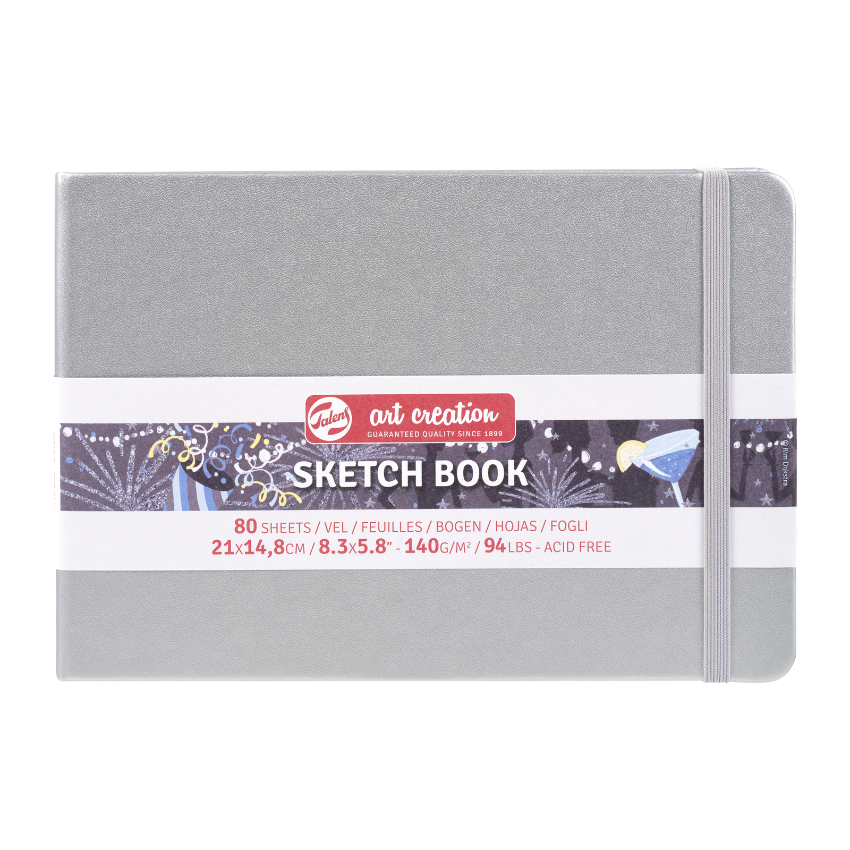 Skicnik - Tefter - Notes za skiciranje - Shiny Silver | Скицник  Тефтер - Нотес за скицирање | 21x14,8 cm 