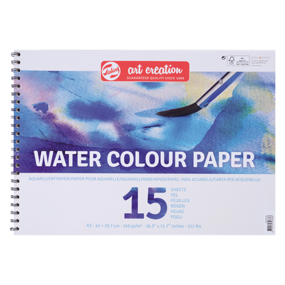Blok - hartija za akvarel i vodeni tehniki - Talens Art Creation Watercolour Paper | Блок - хартија за акварел и водени техники | A3 - 42 x 29.7 cm
