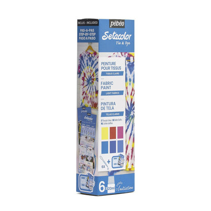 Текстилни бои | Tekstilni boi | Tekstilna boja | Боја за текстил | Boja za tekstil | Сет текстилни бои | Setacolor Tie & Dye | Текстилна боја на водена база | Tekstilna boja na vodena baza | Pebeo Tie & Dye color set | 6 x 20 ml 