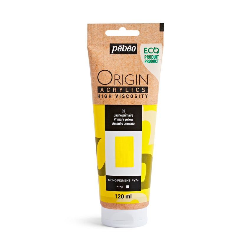 Pebeo Origin Acrylics - акрилни бои - акрилна боја - туба 120 мл - Жолта акрилна боја - Чудна шума - Скопје - Македонија - уметнички бои