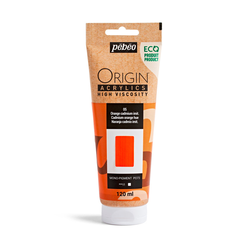 Pebeo Origin Acrylics - акрилни бои - акрилна боја - туба 120 мл - портокалова акрилна боја - Чудна шума - Скопје - Македонија - уметнички бои