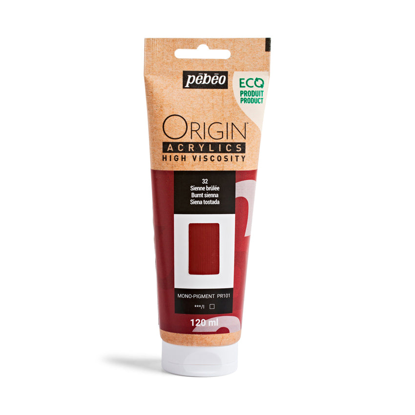 Pebeo Origin Acrylics - акрилни бои - акрилна боја - туба 120 мл - Кафена акрилна боја - Чудна шума - Скопје - Македонија - уметнички бои