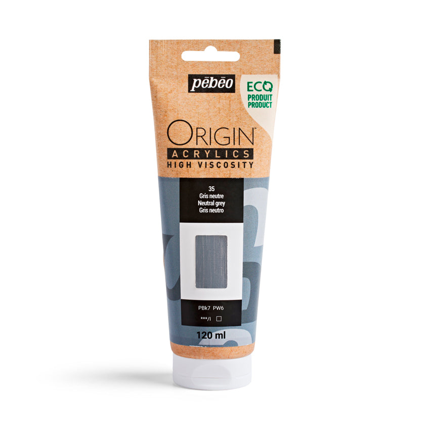 Pebeo Origin Acrylics - акрилни бои - акрилна боја - туба 120 мл - сива акрилна боја - Чудна шума - Скопје - Македонија - уметнички бои - бои за уметници