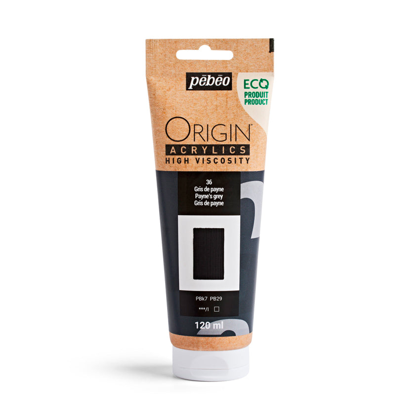 Pebeo Origin Acrylics - акрилни бои - акрилна боја - туба 120 мл - сива акрилна боја - Чудна шума - Скопје - Македонија - уметнички бои - бои за уметници