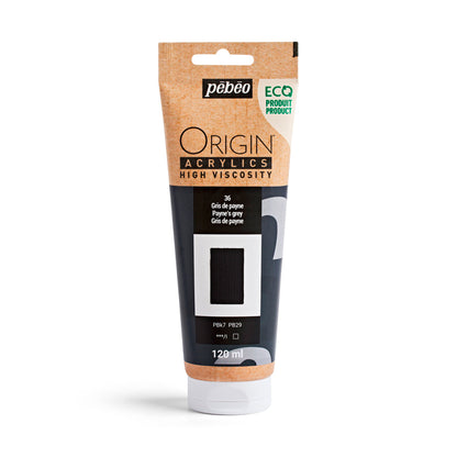 Pebeo Origin Acrylics - акрилни бои - акрилна боја - туба 120 мл - сива акрилна боја - Чудна шума - Скопје - Македонија - уметнички бои - бои за уметници