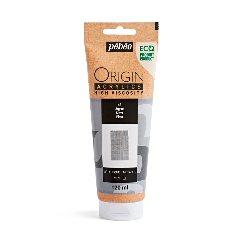 Pebeo Origin Acrylics - акрилни бои - акрилна боја - туба 120 мл - сребрена акрилна боја - Чудна шума - Скопје - Македонија - уметнички бои - бои за уметници
