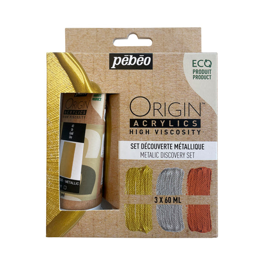Pebeo Origin Acrylics - акрилни бои - акрилна боја - акрилен сет - 60 мл - Primary Discovery - 3 бои - Чудна шума