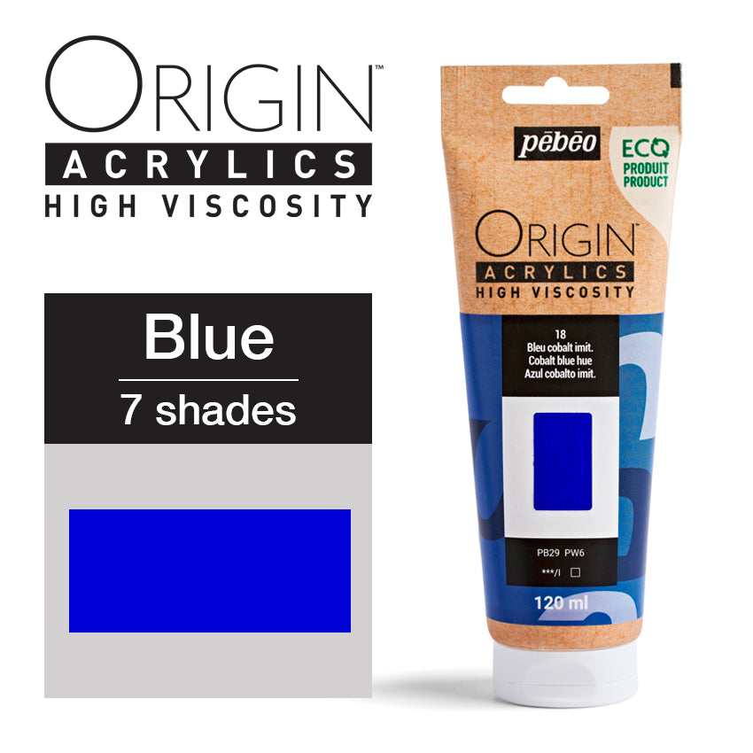 Pebeo Origin Acrylics - акрилни бои - акрилна боја - туба 120 мл - сина акрилна боја - Чудна шума - Скопје - Македонија - уметнички бои