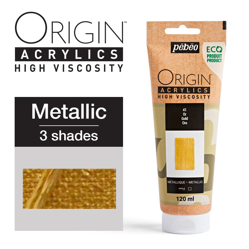 Pebeo Origin Acrylics - акрилни бои - акрилна боја - туба 120 мл - металик акрилна боја - Чудна шума - Скопје - Македонија - уметнички бои - бои за уметници