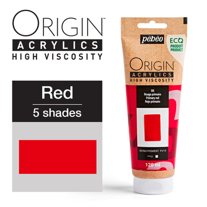 Pebeo Origin Acrylics - акрилни бои - акрилна боја - туба 120 мл - црвена акрилна боја - Чудна шума - Скопје - Македонија - уметнички бои
