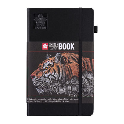 Sakura-Sketch-notebook-black-paper-13x21cm-140g-80pages-94141003-skicnik-Sakura-crn -  Сакура скицник - Sakura skicnik - НОТЕС ЗА СКИЦИРАЊЕ SAKURA SKETCH NOTEBOOK BLACK - Скицник/нотес за скицирање и суви техники, црни страници