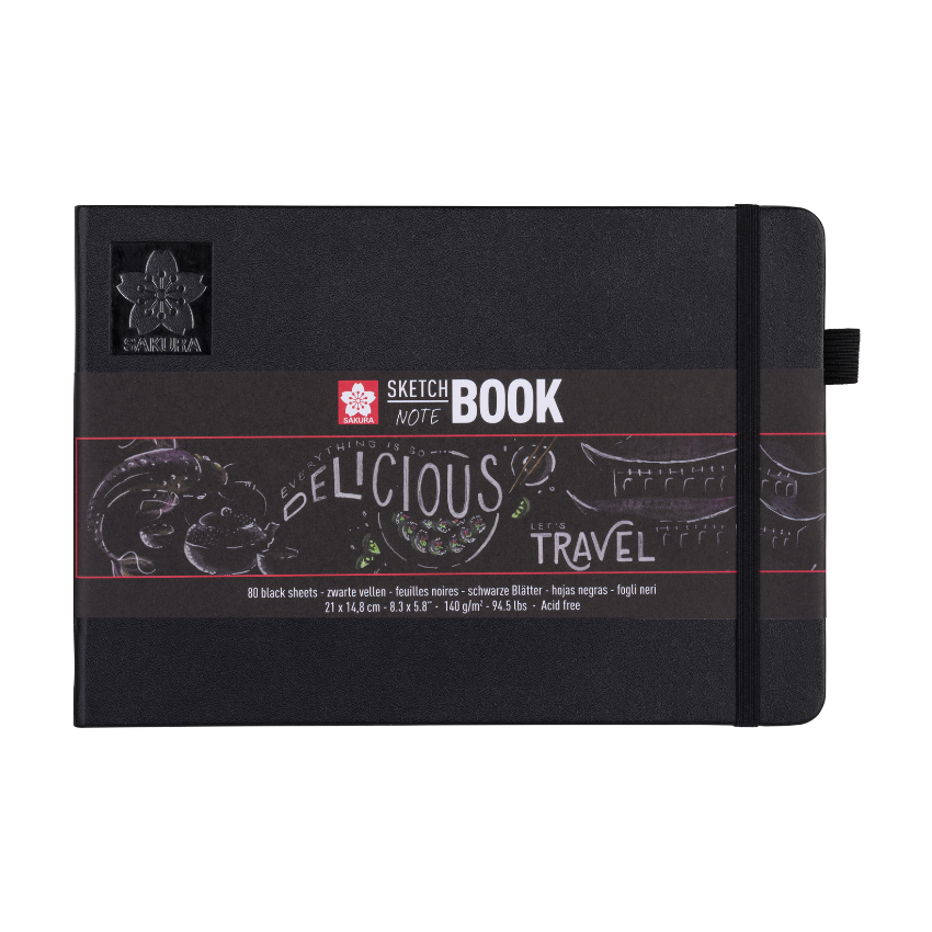 Sakura_Sketch_notebook_black_paper_-_21_x_14.8_cm_-_140_g_-_80_pages_-_94141004_-_skicnik_crn - Сакура скицник - Sakura skicnik - НОТЕС ЗА СКИЦИРАЊЕ SAKURA SKETCH NOTEBOOK BLACK - Скицник/нотес за скицирање и суви техники, црни страници