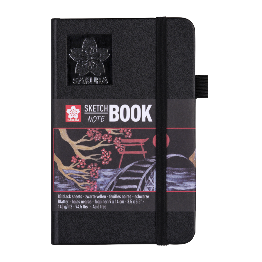Sakura_Sketch_notebook_black_paper_-_9_x_14_cm_-_140_g_-_80_pages_-_94141001_-_skicnik_crn - Сакура скицник - Sakura skicnik - НОТЕС ЗА СКИЦИРАЊЕ SAKURA SKETCH NOTEBOOK BLACK - Скицник/нотес за скицирање и суви техники, црни страници