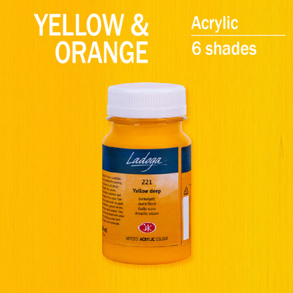 Akrilni boi na parce - Zolta i portokalova boja | Акрилни бои на парче - Жолта и портокалова боја