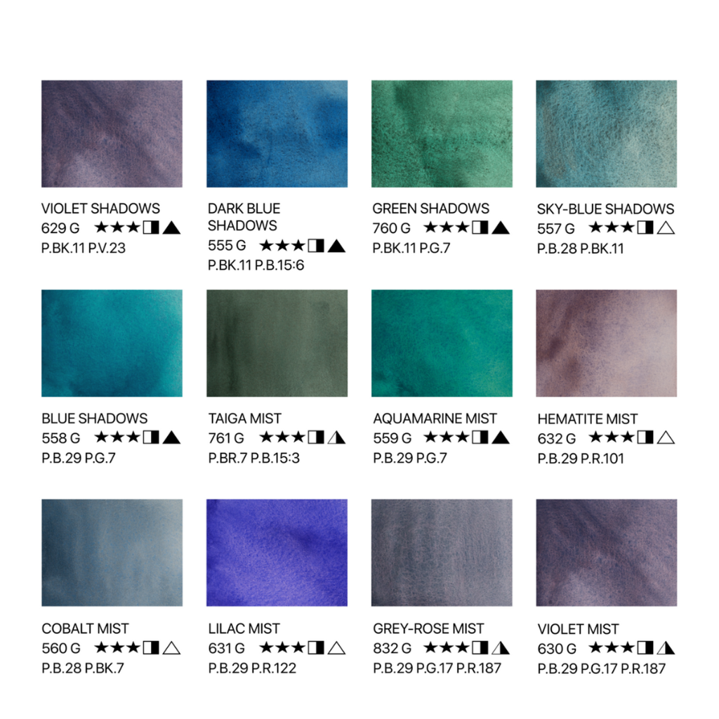 Set od 12 akvarelni boi - Watercolour - White Nights - Cudna suma