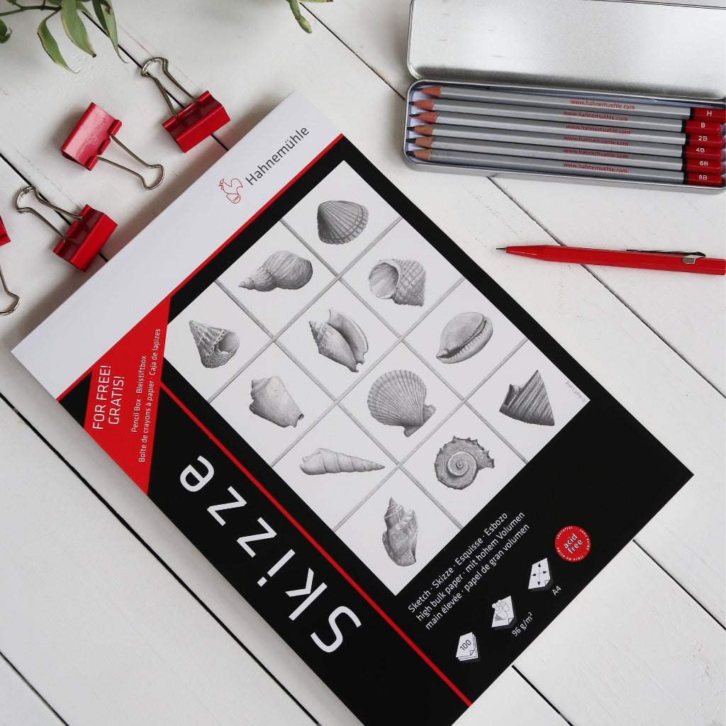 Hartija za skiciranje so moliv, jaglen, crvena kreda, pastel - Skizze 96 - Cudna suma