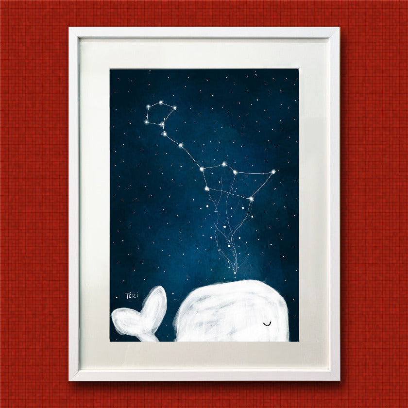 Врамен принт: Whale Constellation - Тери Николовска