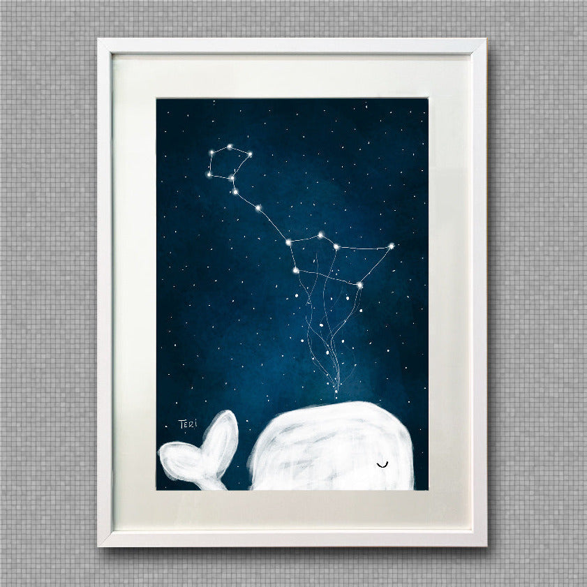 Врамен принт: Whale Constellation - Тери Николовска