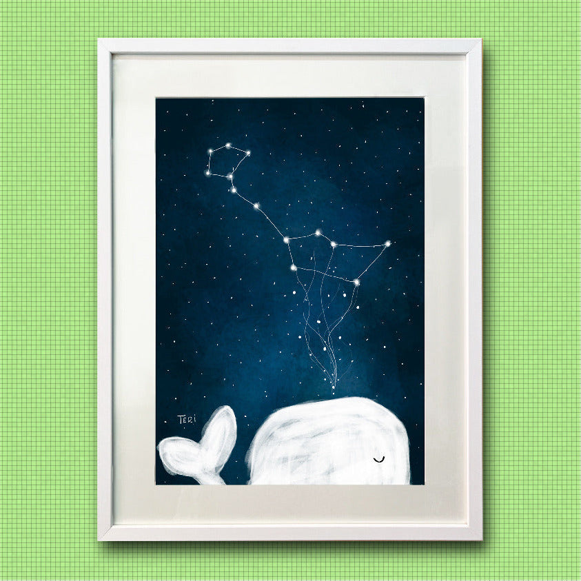 Врамен принт: Whale Constellation - Тери Николовска