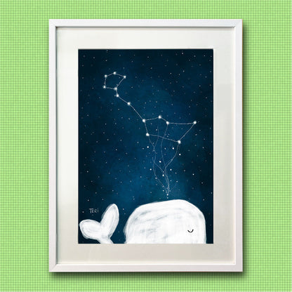 Врамен принт: Whale Constellation - Тери Николовска