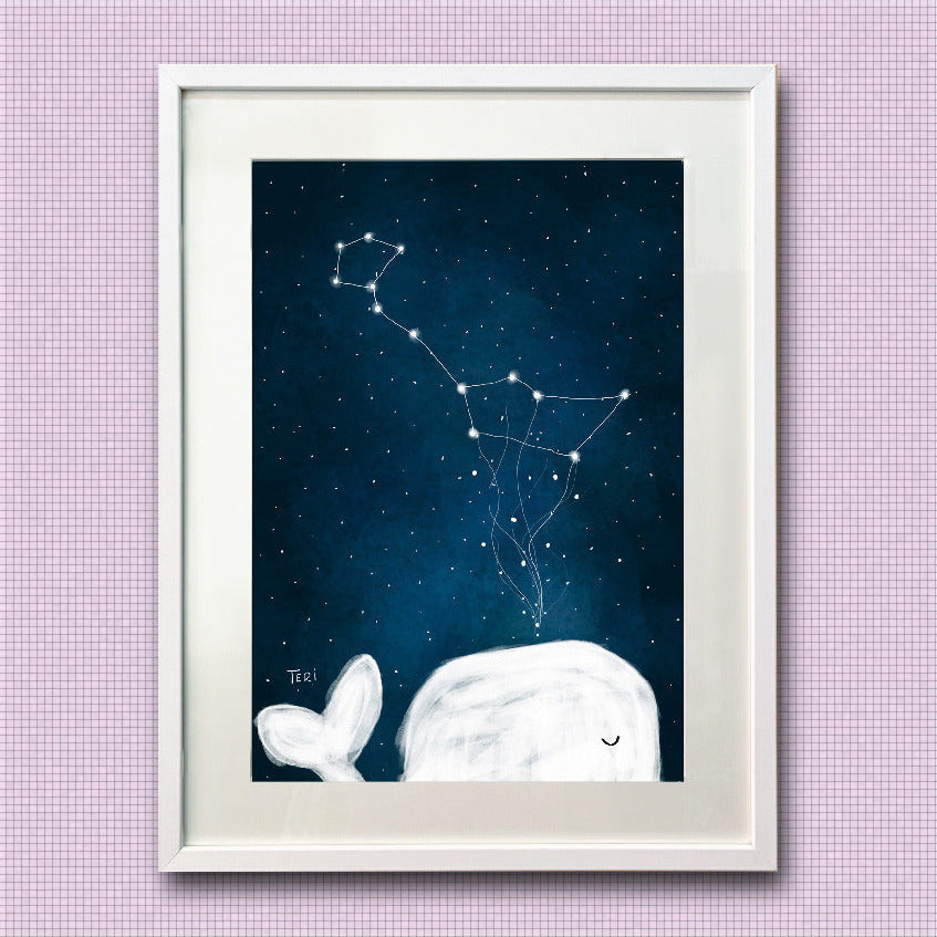 Врамен принт: Whale Constellation - Тери Николовска