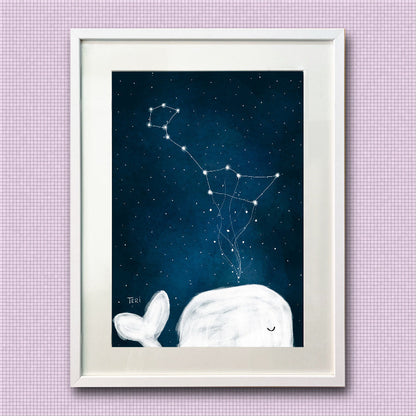 Врамен принт: Whale Constellation - Тери Николовска