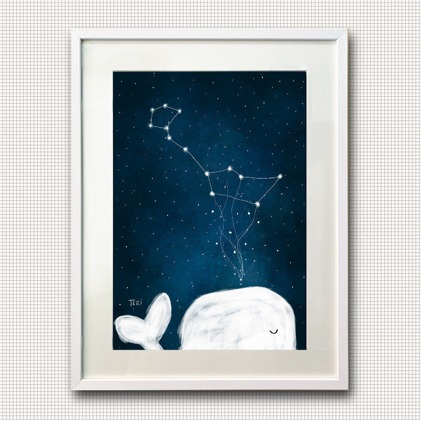 Врамен принт: Whale Constellation - Тери Николовска