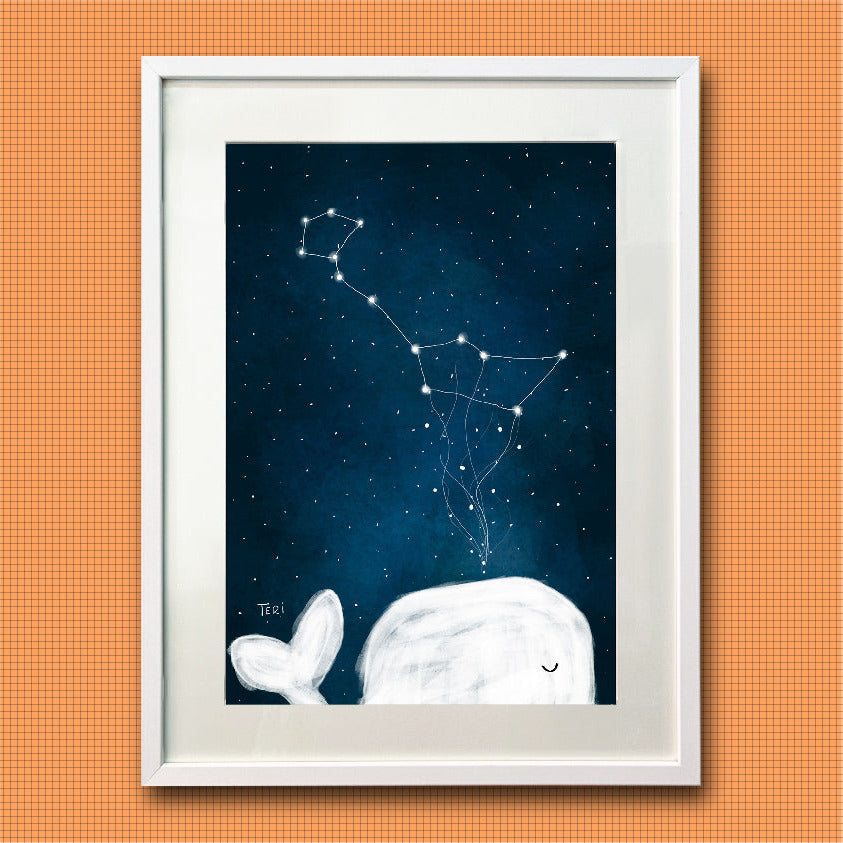 Врамен принт: Whale Constellation - Тери Николовска