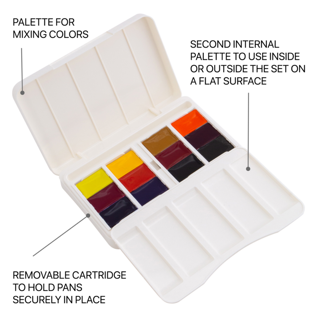 Set od 12 akvarelni boi - Botanica - Cudna suma