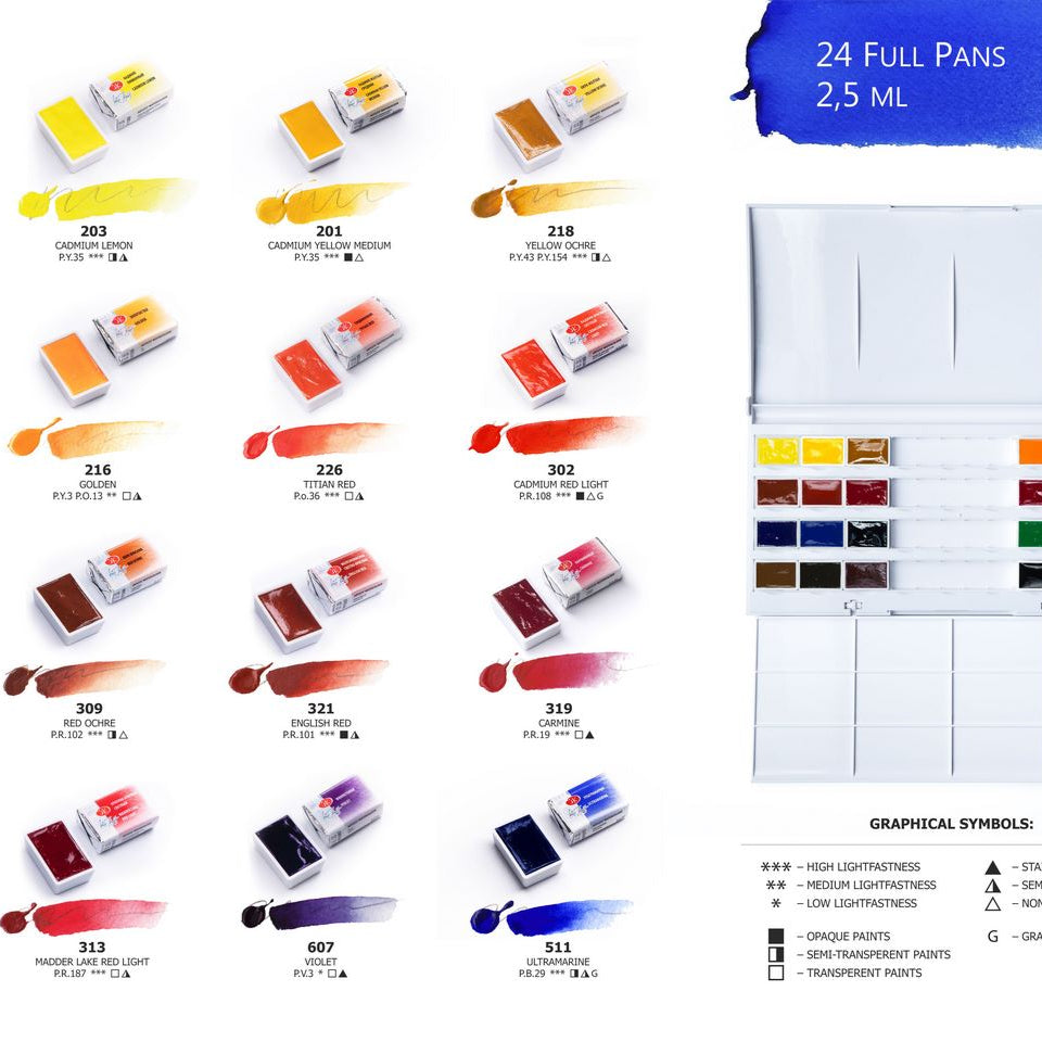 Set od 24 akvarelni boi - White Nights - Cudna suma