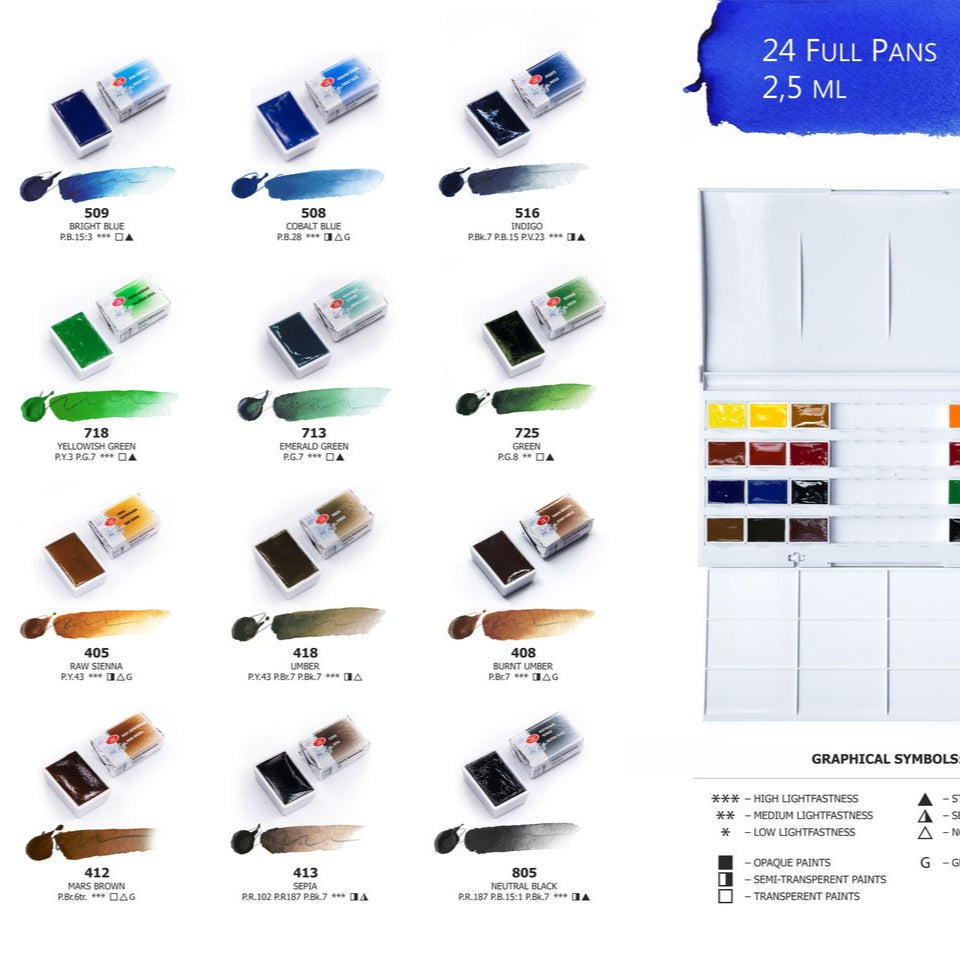 Set od 24 akvarelni boi - White Nights - Cudna suma