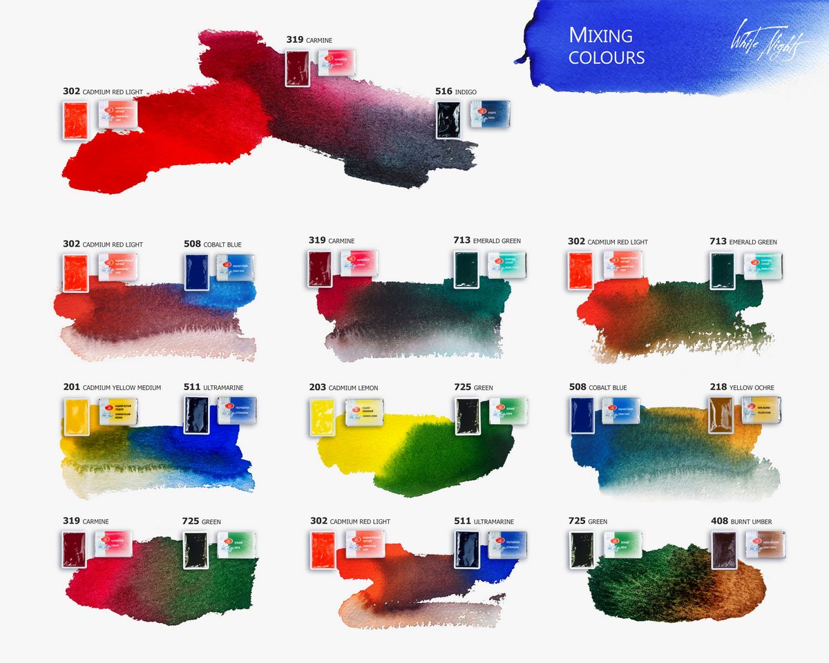 Set od 24 akvarelni boi - White Nights - Cudna suma